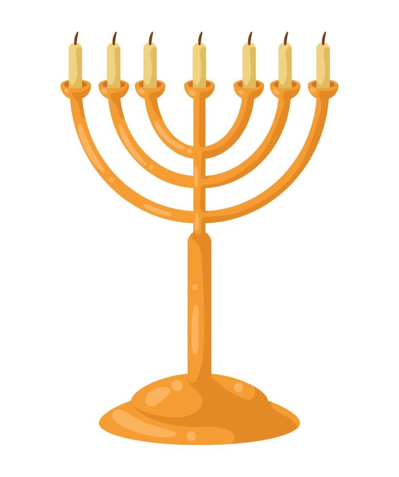golden chandelier with candles vector