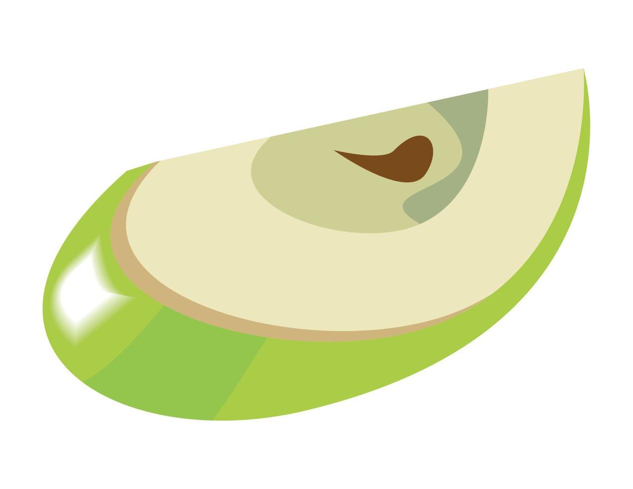 fresh apple portion fruit vector