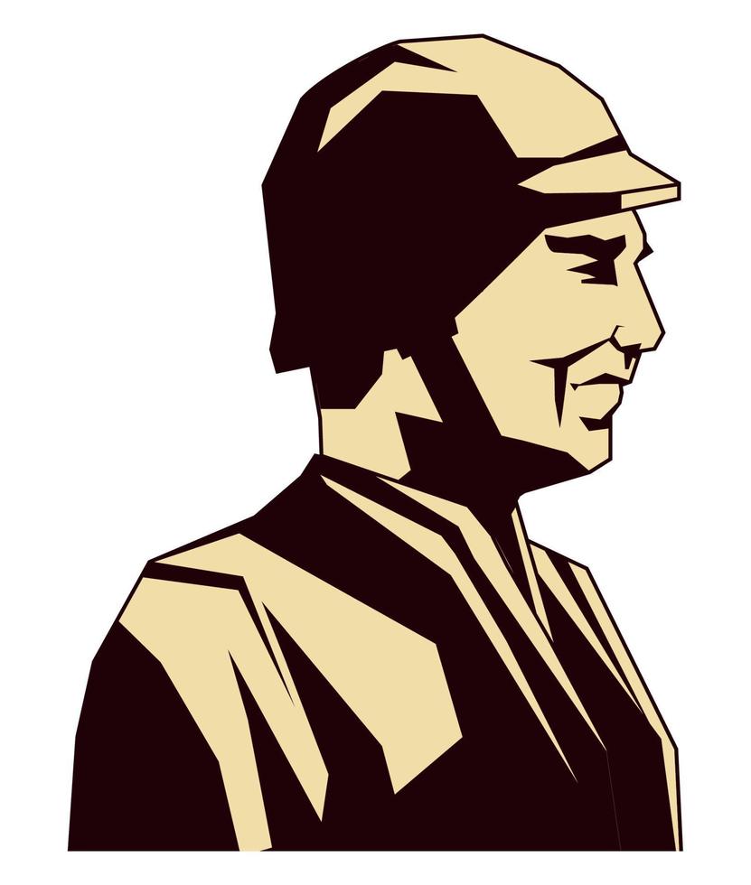 soldier with helmet vector