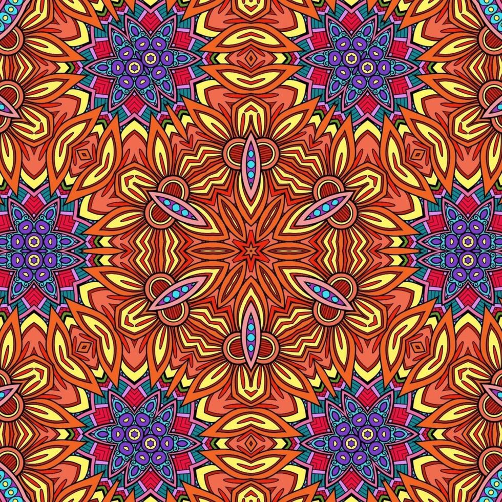 Colorful Mandala Flowers Pattern Boho Symmetrical 607 photo