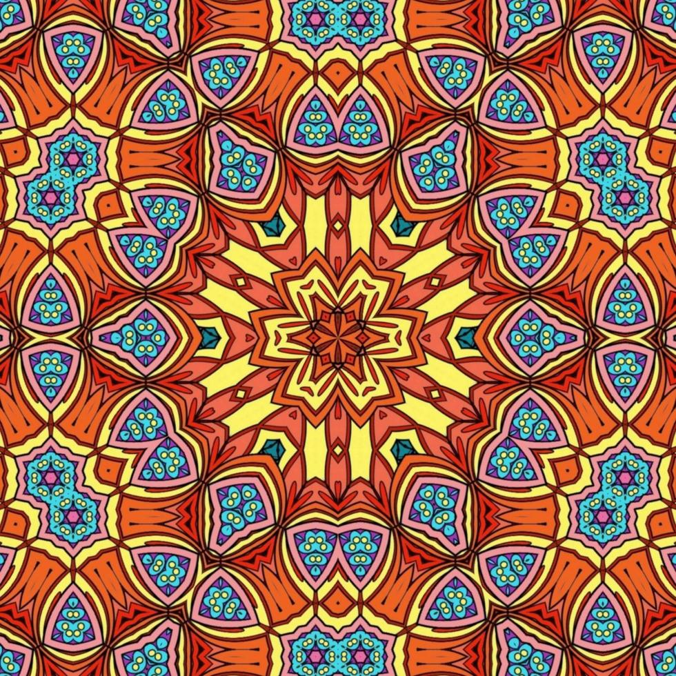 Colorful Mandala Flowers Pattern Boho Symmetrical 876 photo