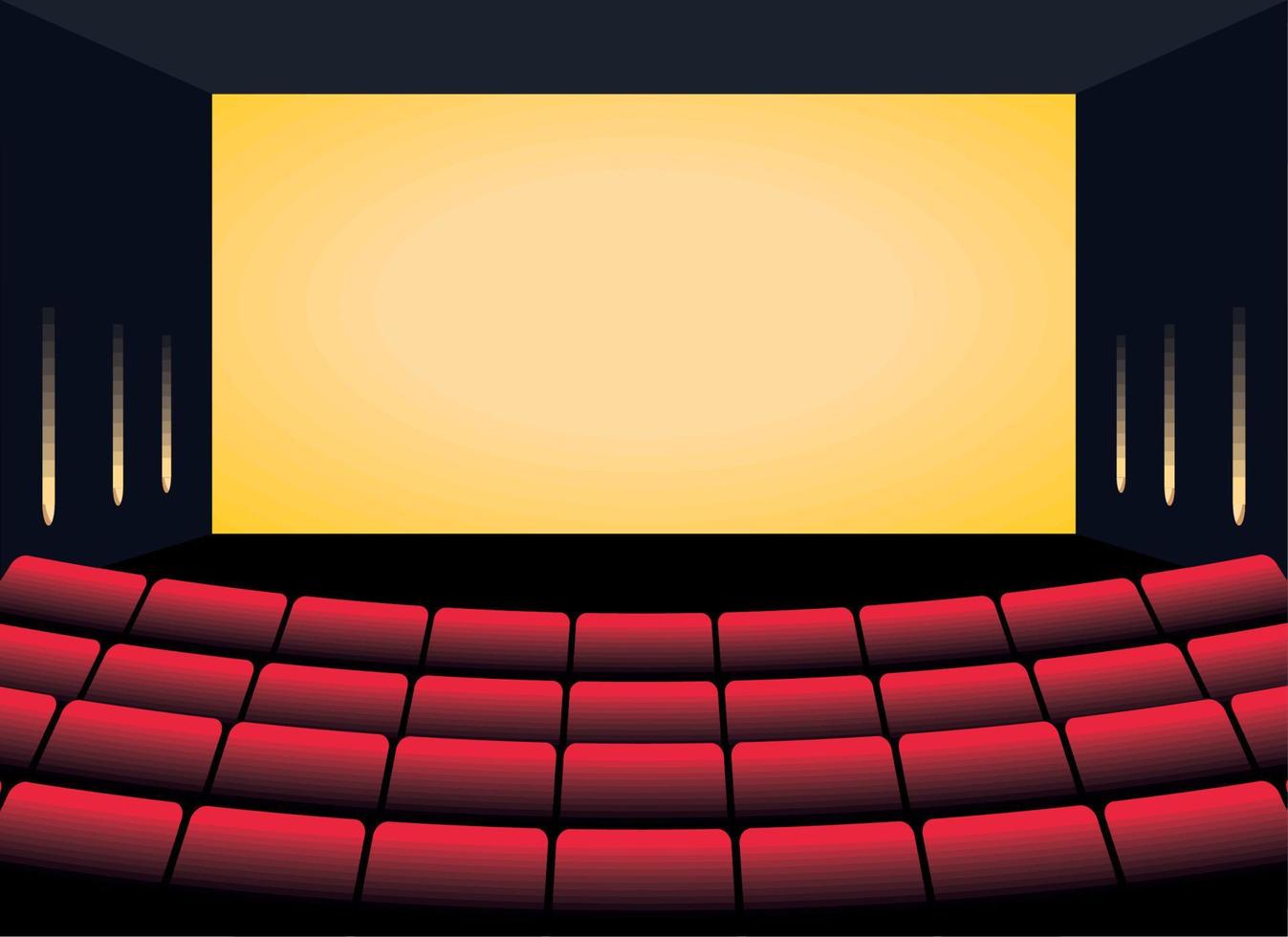 cinema room scene vector