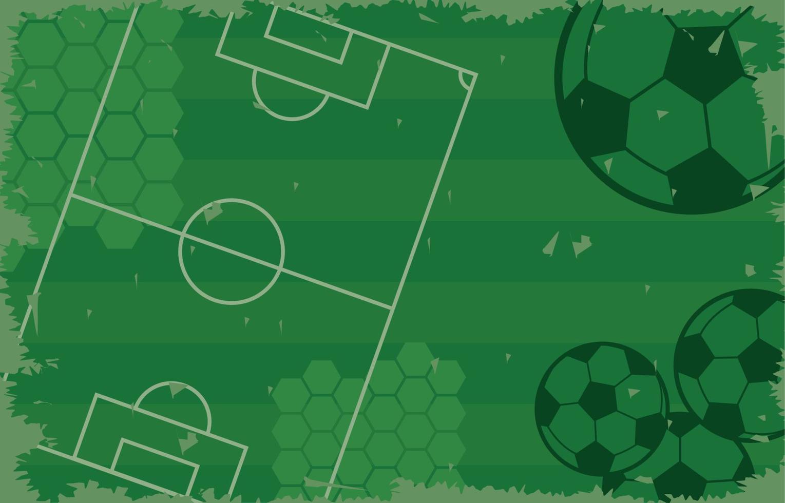 football soccer with green vector