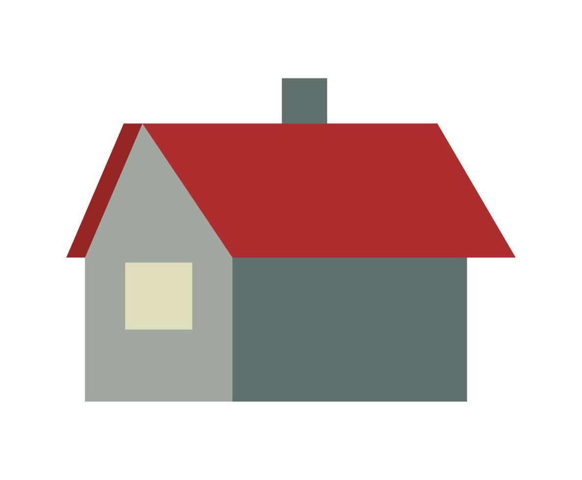 house with red roof vector