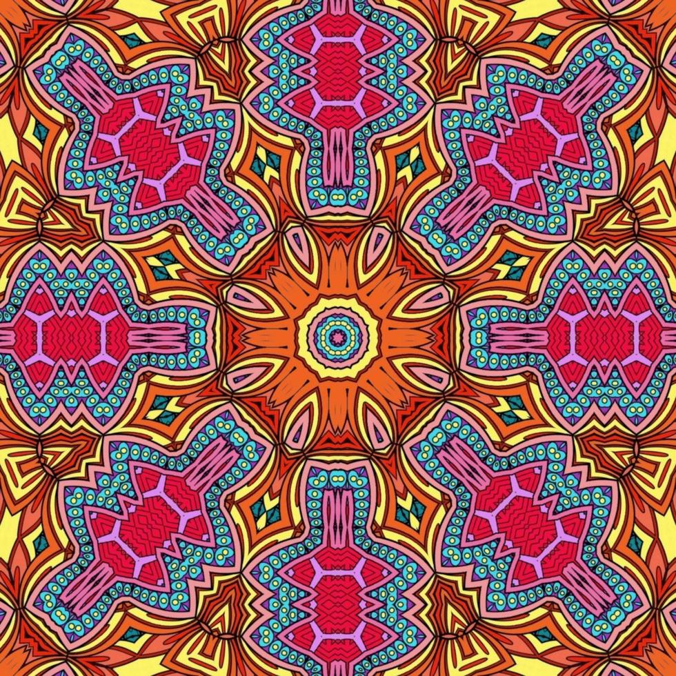 Colorful Mandala Flowers Pattern Boho Symmetrical 928 photo