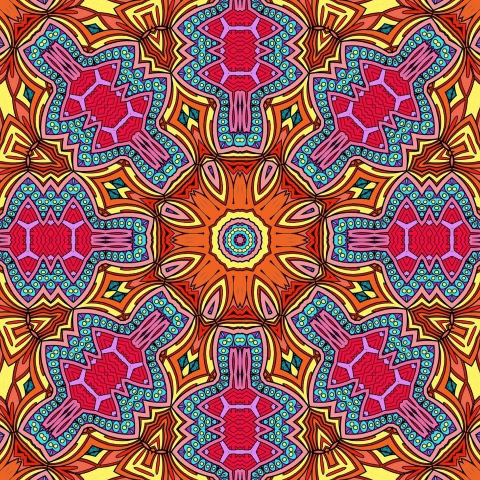 Colorful Mandala Flowers Pattern Boho Symmetrical 928 photo