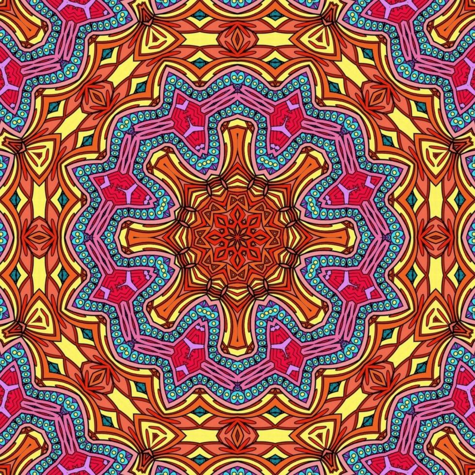 Colorful Mandala Flowers Pattern Boho Symmetrical 948 photo