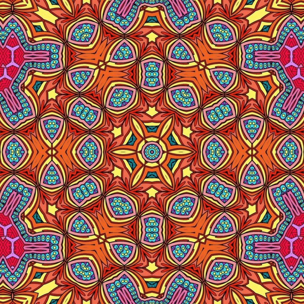 Colorful Mandala Flowers Pattern Boho Symmetrical 889 photo