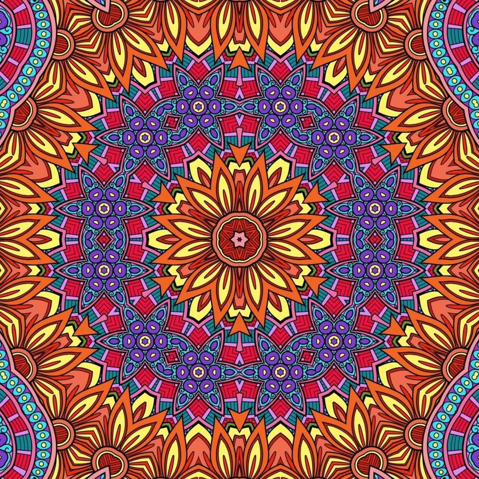 Colorful Mandala Flowers Pattern Boho Symmetrical 621 photo