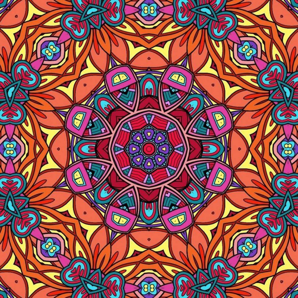 colorido mandala flores patrón boho simétrico 125 foto