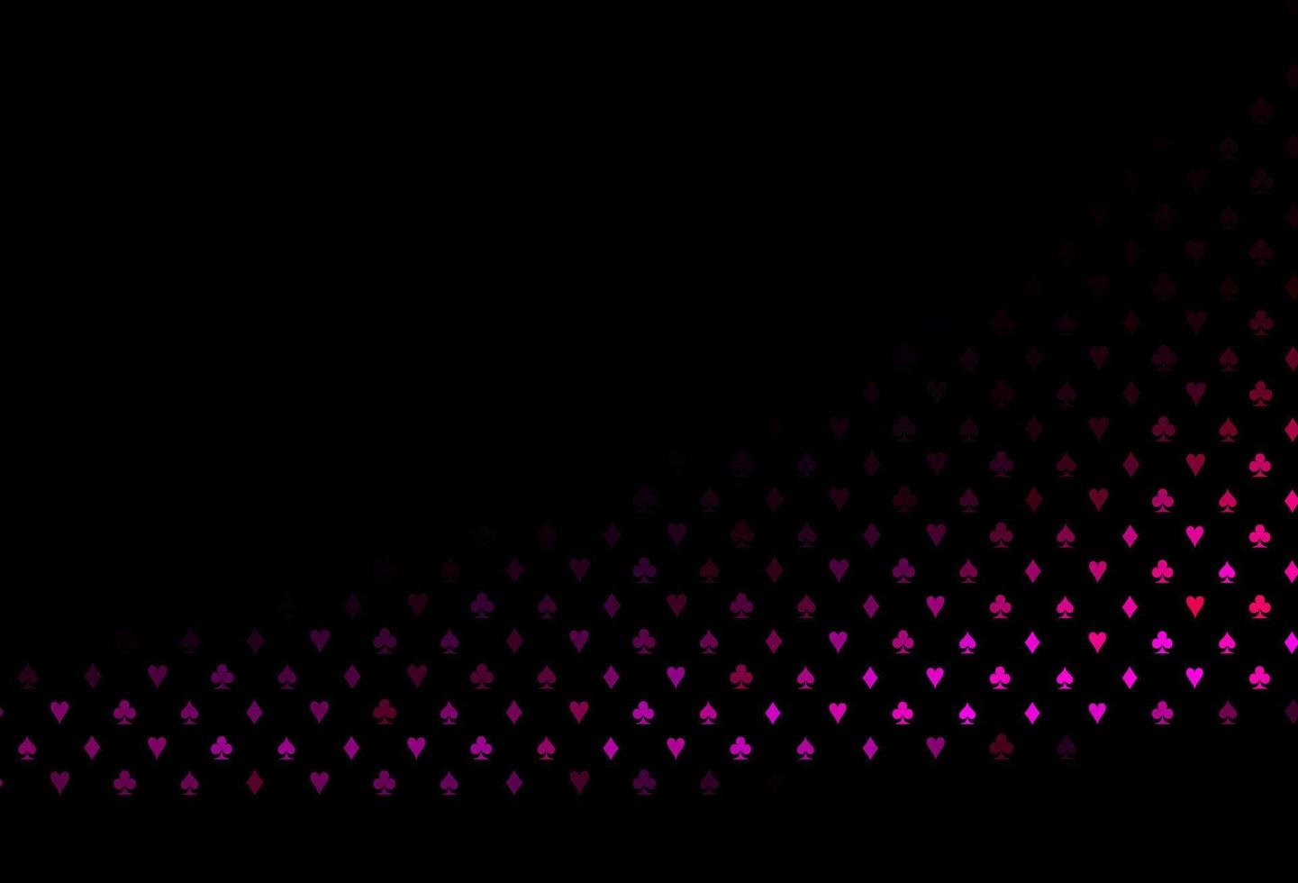 Dark purple, pink vector template with poker symbols.