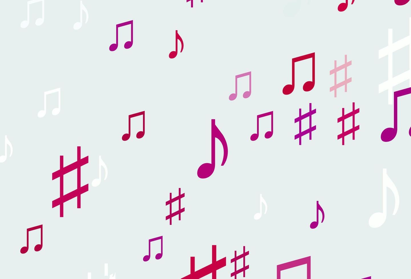 Light Purple, Pink vector backdrop with music notes.