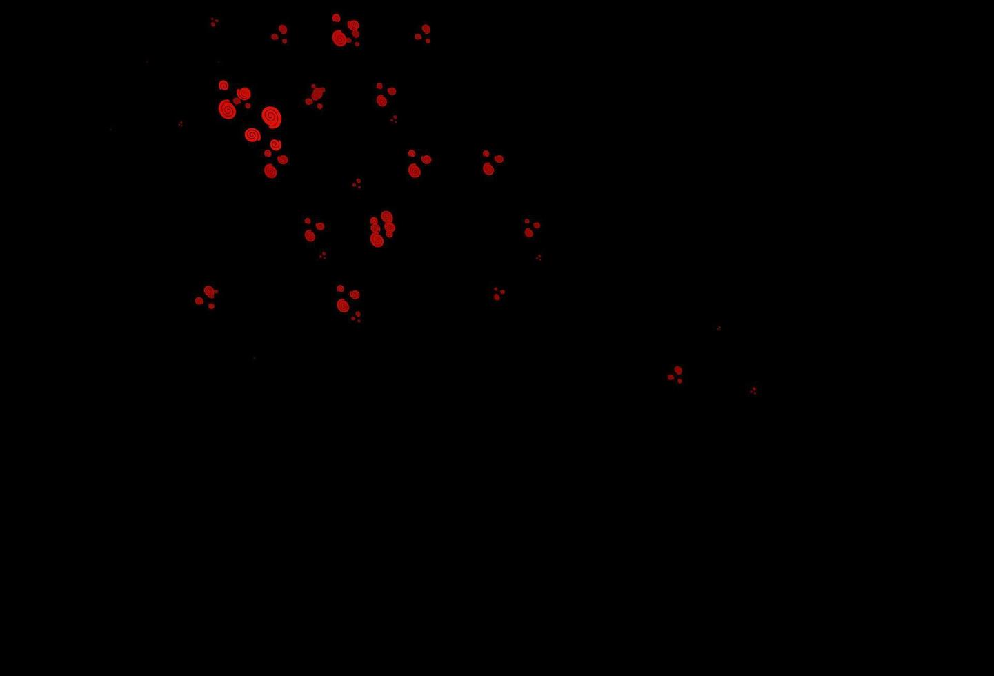patrón de vector rojo oscuro con formas de burbujas.