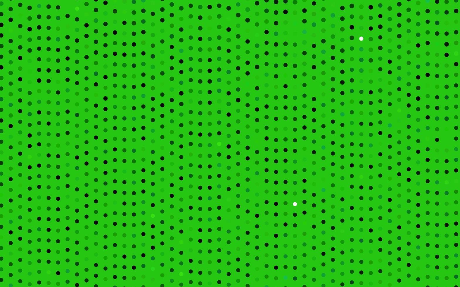 Dark Green vector pattern with spheres.