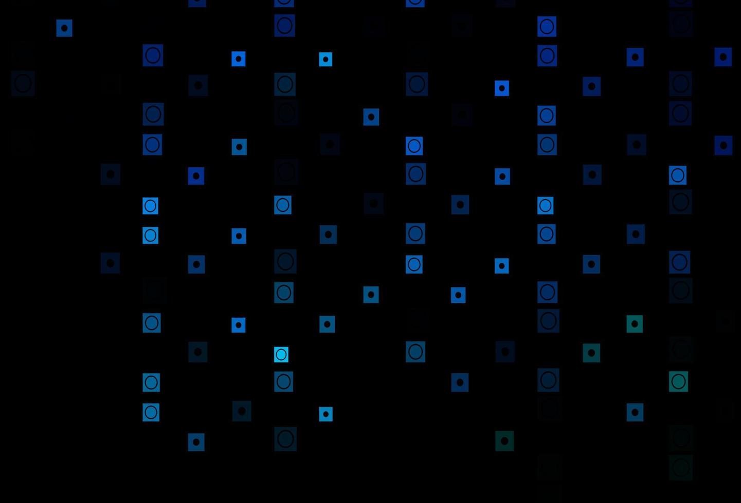 Dark Blue, Green vector background with rectangles, circles.