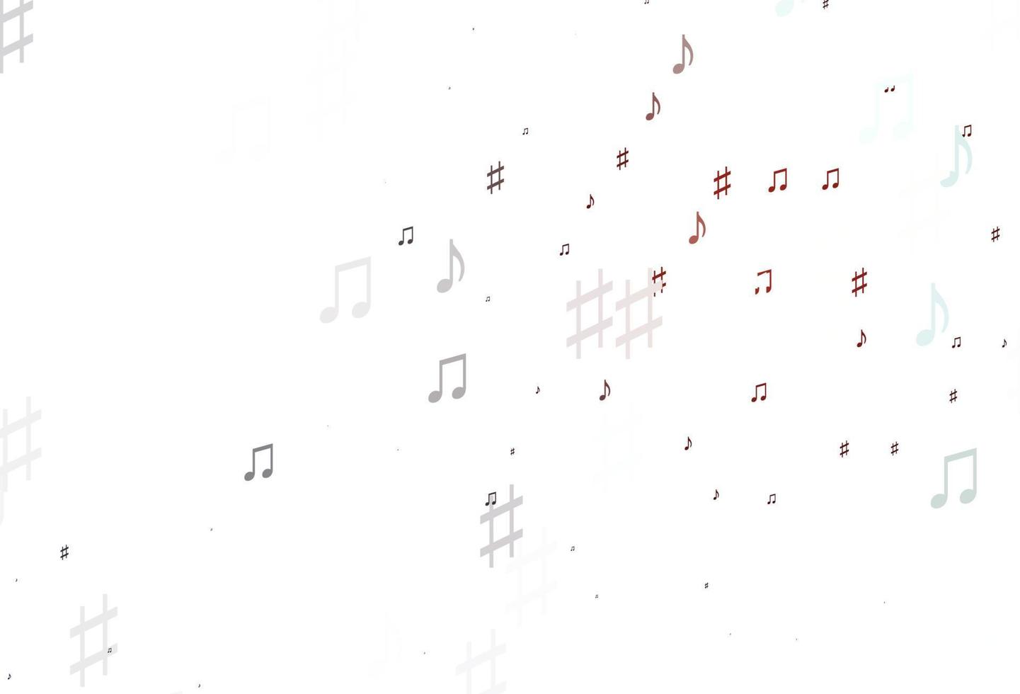 Light Red vector texture with musical notes.