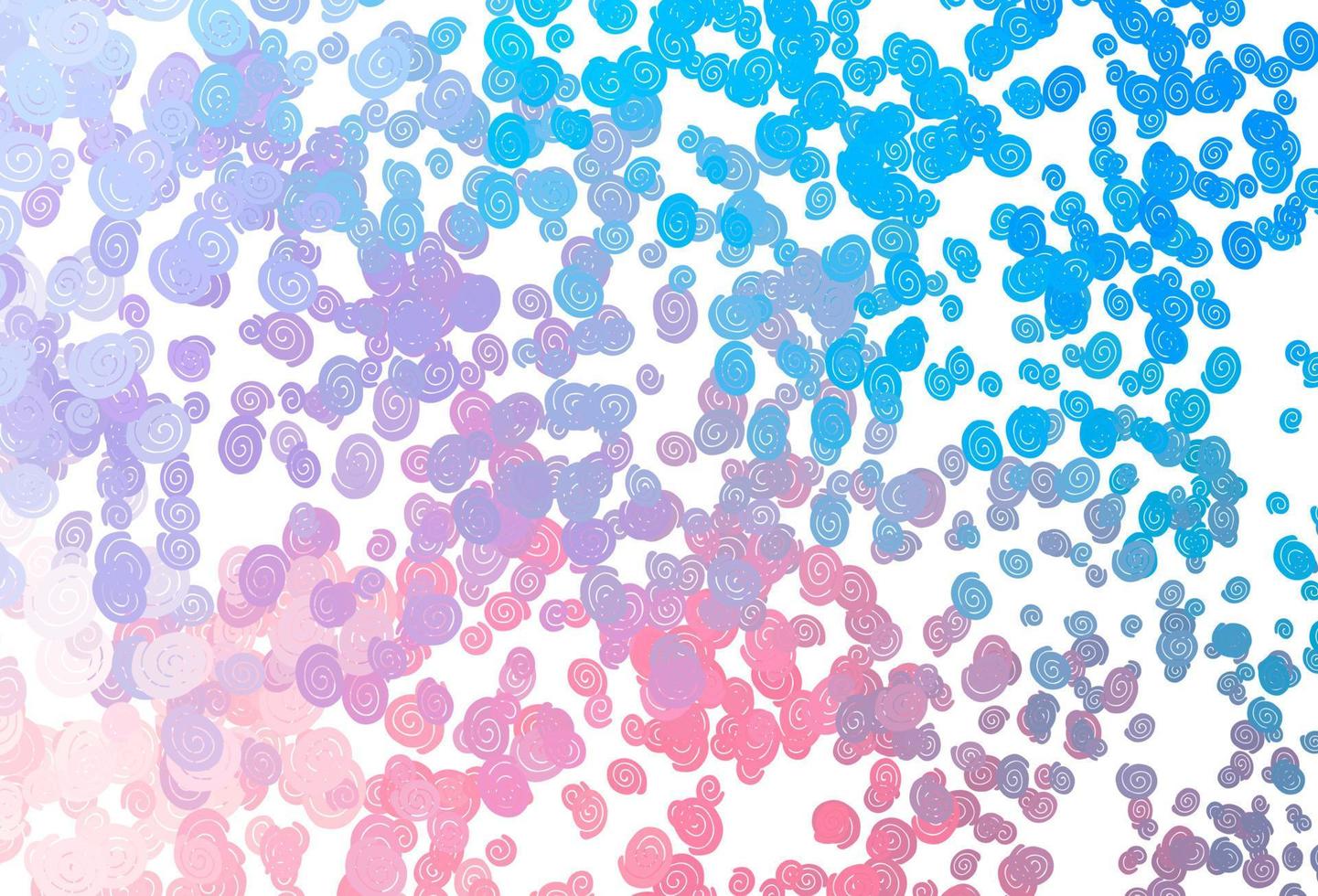 Light Blue, Red vector background with bent ribbons.