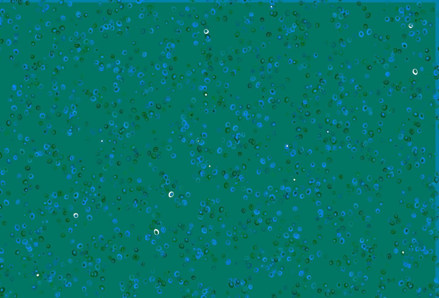 Fondo de vector azul claro, verde con burbujas.