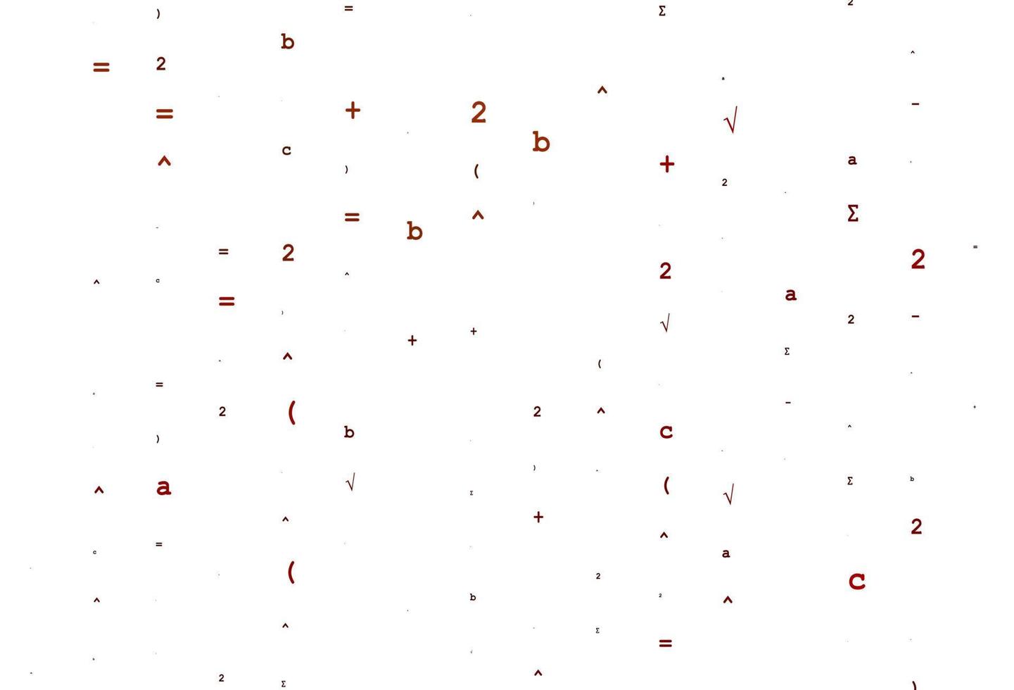 Light Red vector backdrop with algebra elements.