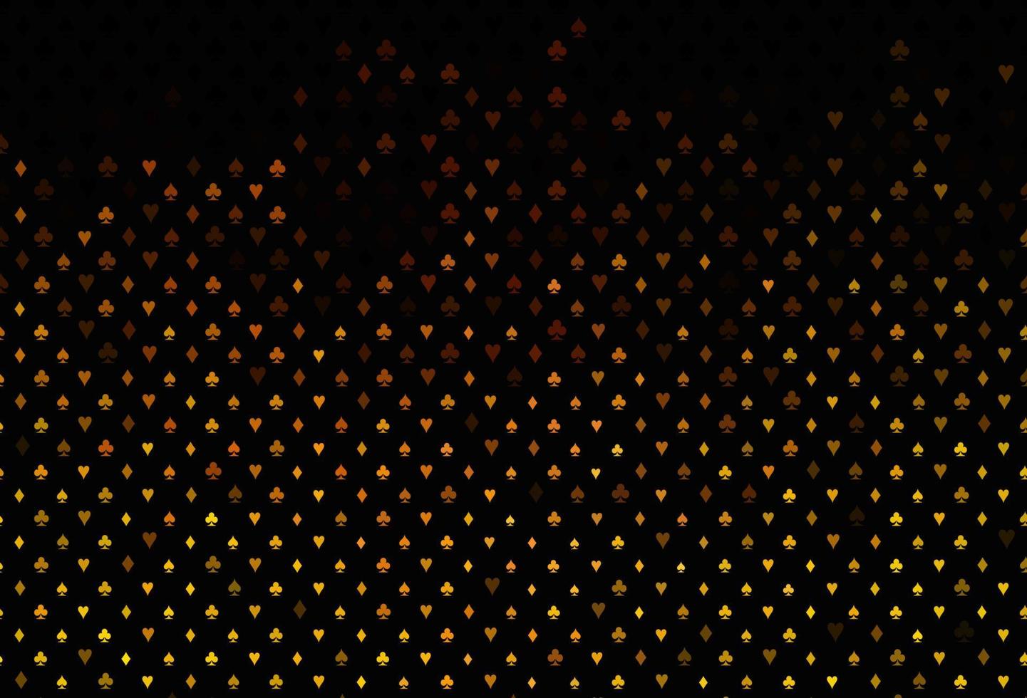 Dark yellow, orange vector texture with playing cards.