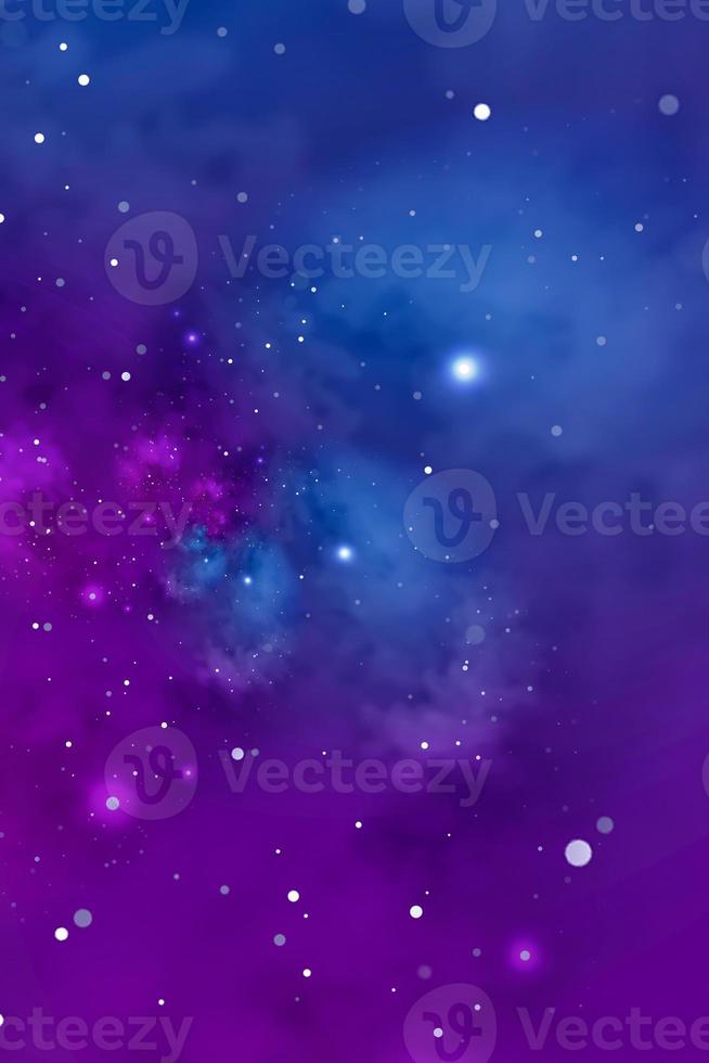 Starry background with blue and violet nebula. Concept for space, astronomy, galaxy, universe, science photo