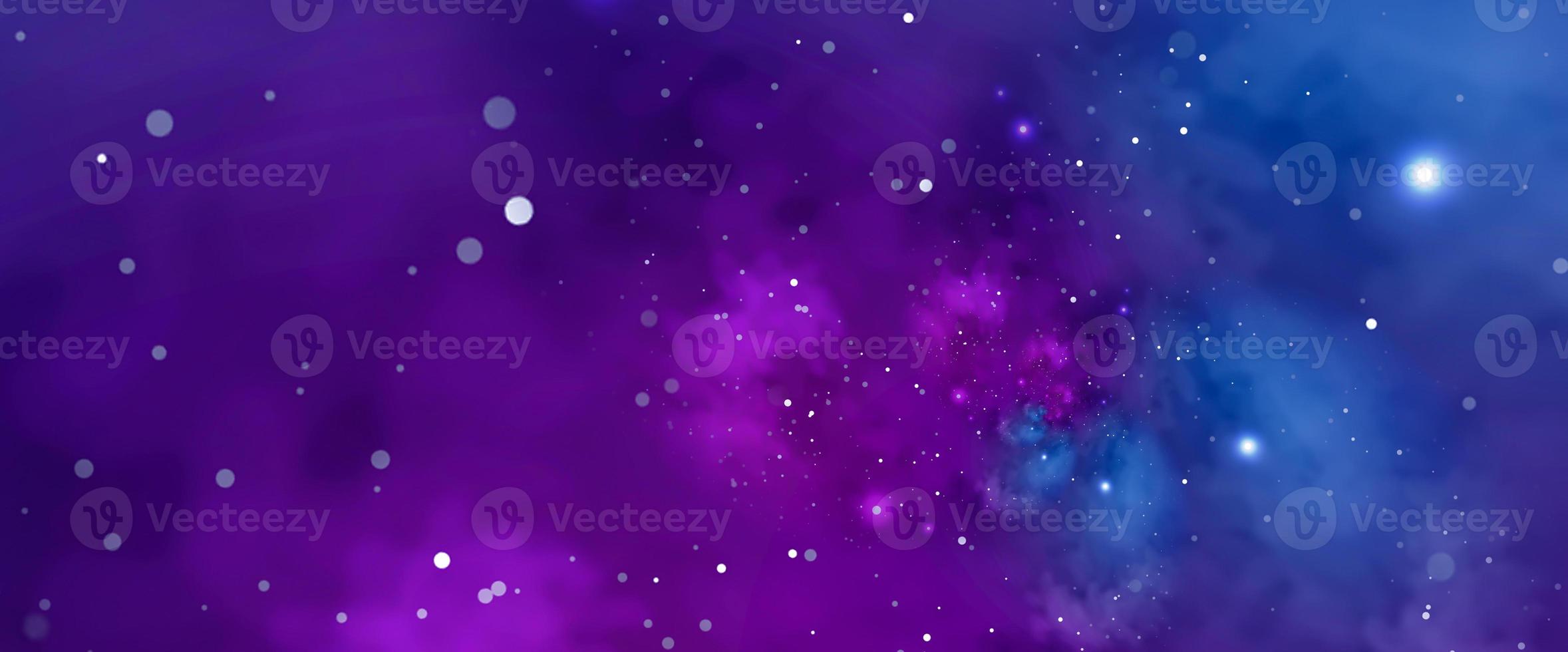 Starry background with blue and violet nebula. Concept for space, astronomy, galaxy, universe, science photo