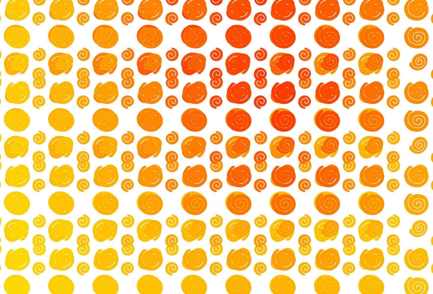 Light Yellow, Orange vector pattern with lines, ovals.