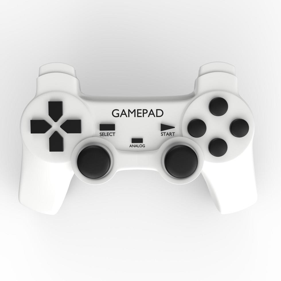 video game controller isolated on white background photo