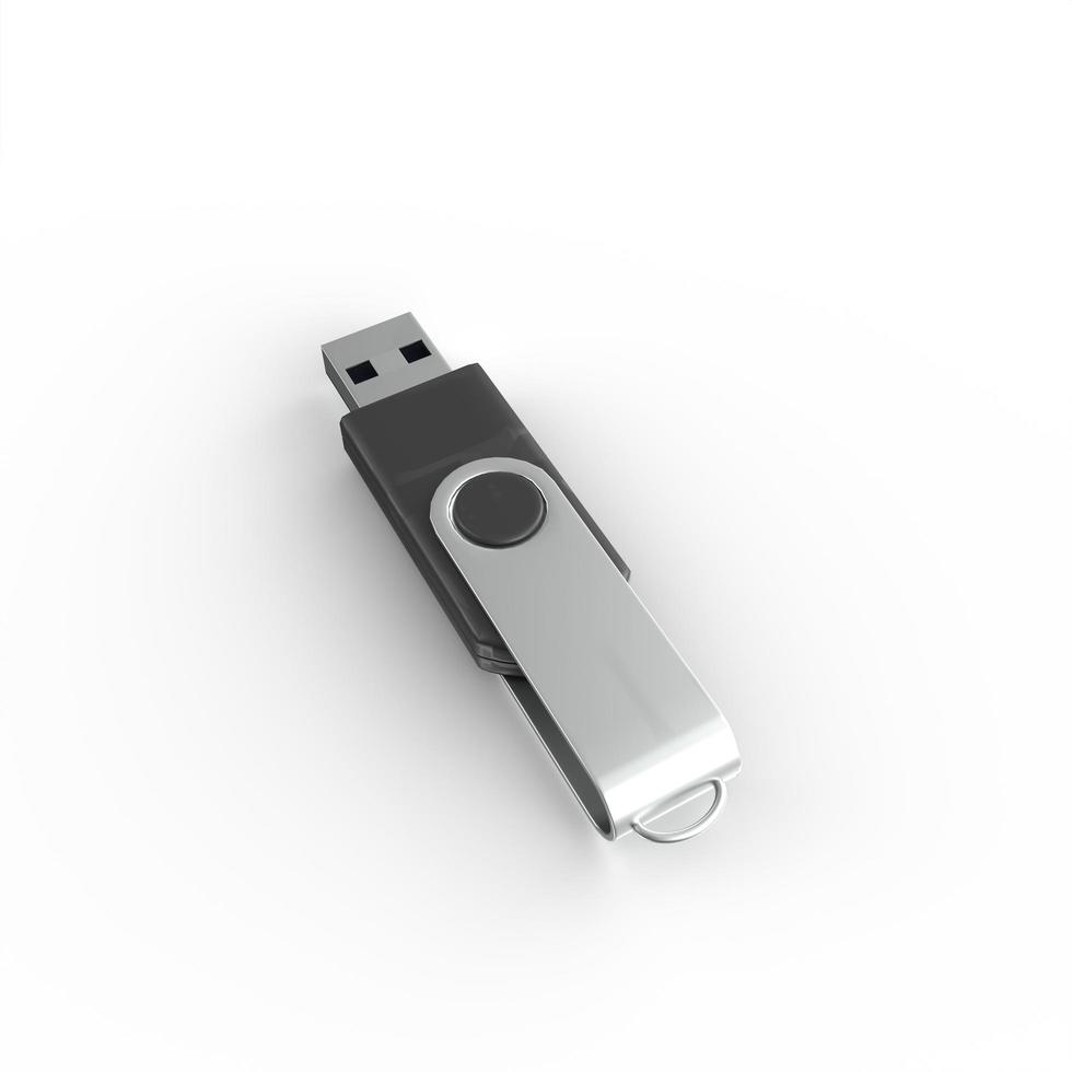 usb flash drive isolated on white background photo