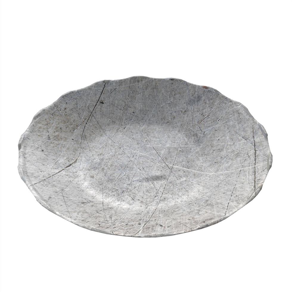 Empty plate on white background photo