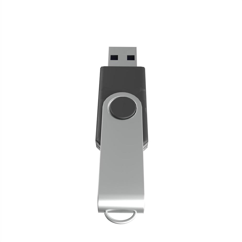 usb flash drive isolated on white background photo