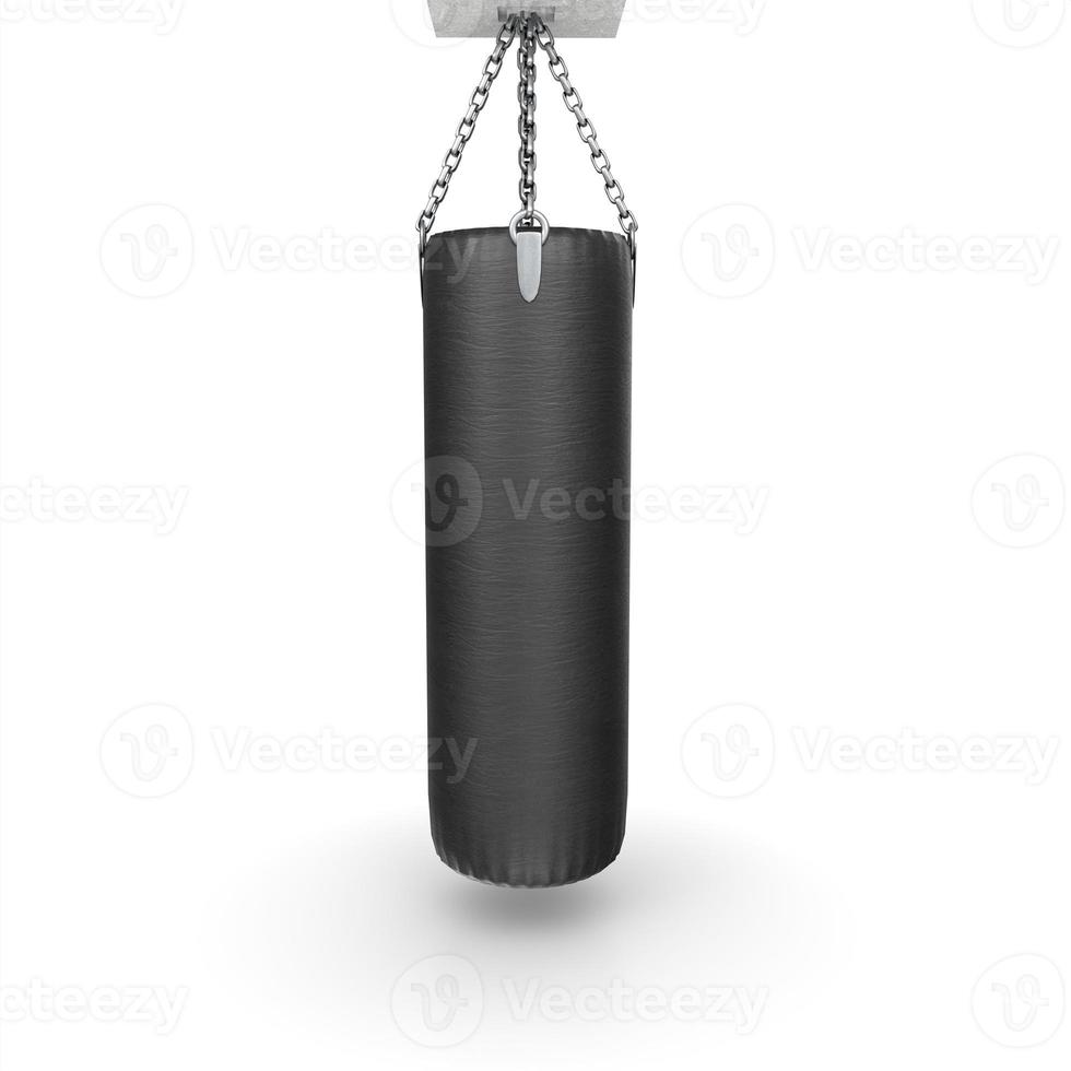 boxing bag on white background photo