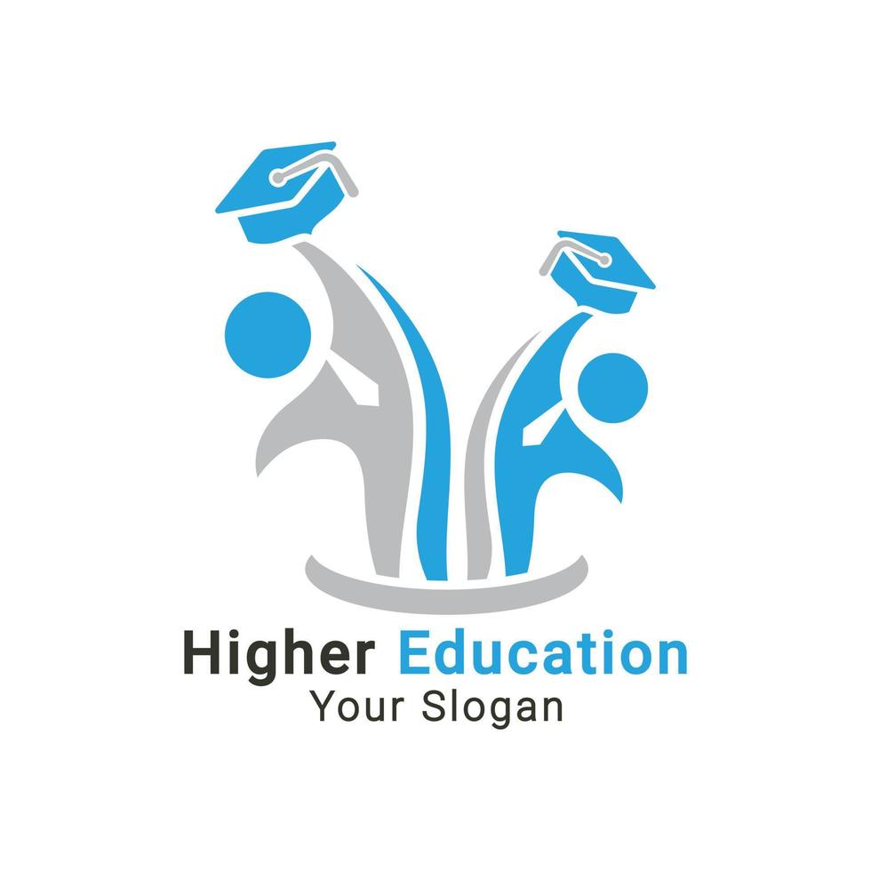 Higher education logo, Higher Learning logo, Reaching Star Education Logo, World education logo,  graduation logo vector