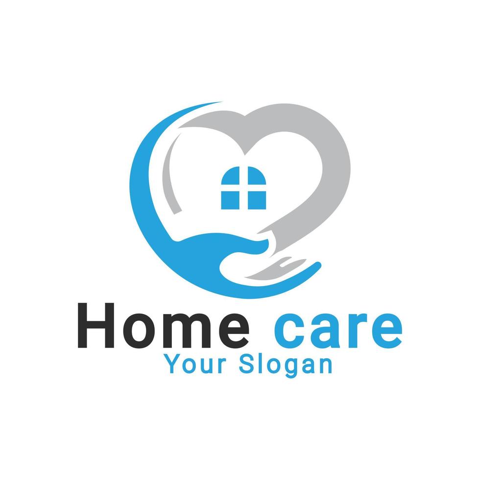 Home Care Logo, Stay at Home Logo, Nursing home logo template vector