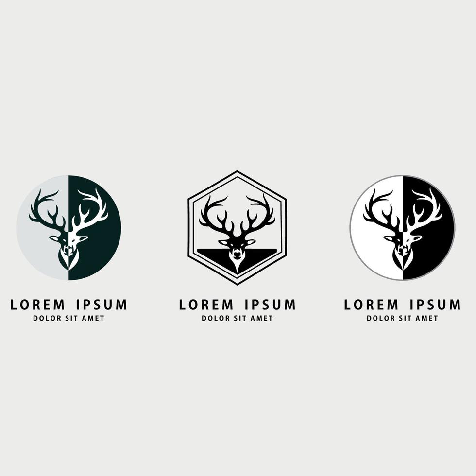 Dear head logo vector template. suitable for company logo, print, digital, icon, apps, and other marketing material purpose