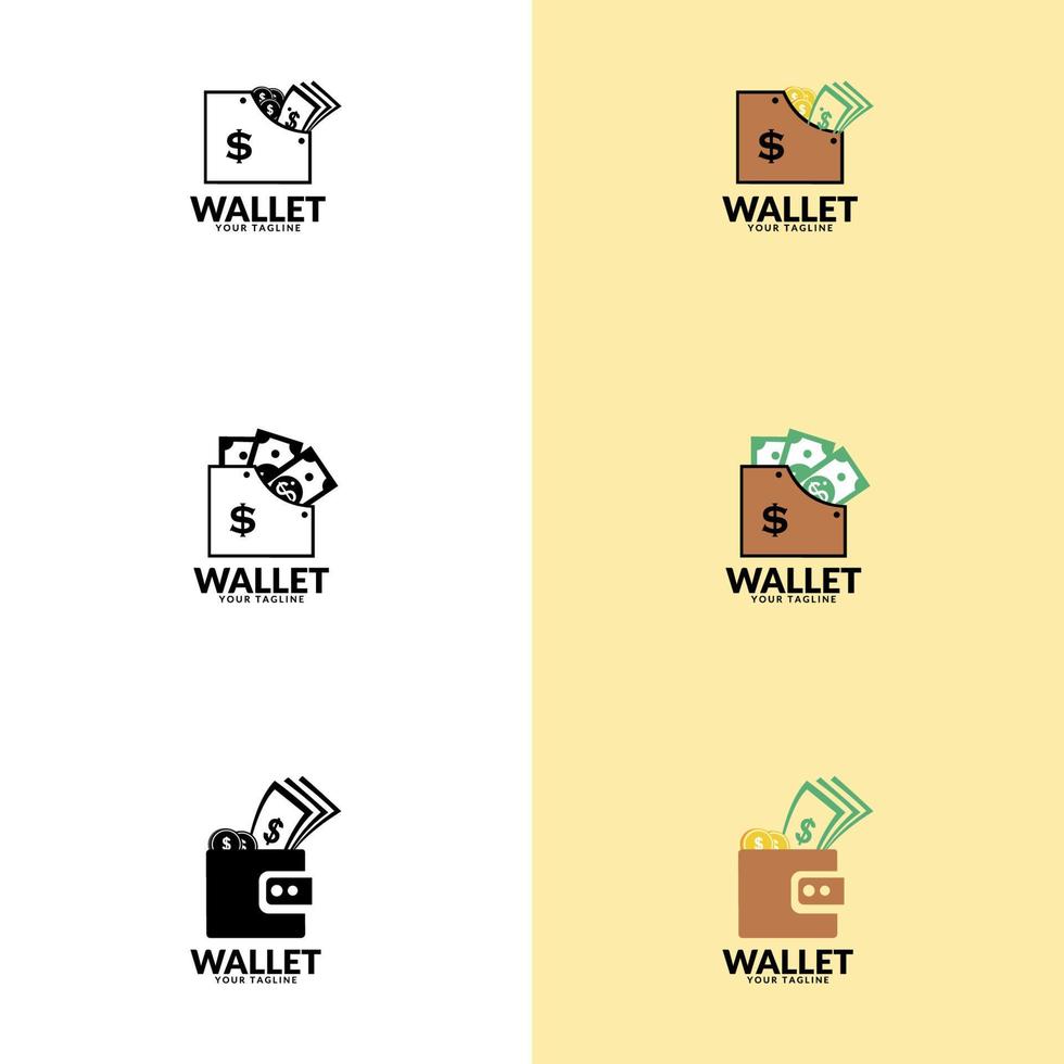 Wallet Logo Design. business, consulting, finance logo of wallet vector