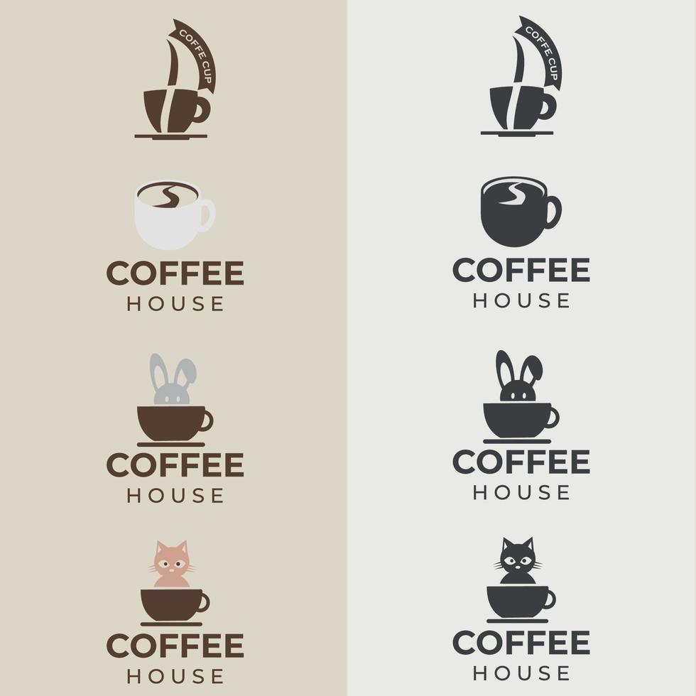 Coffee shop logo. Coffee Logo. Set of modern vintage coffee shop logos. Vector illustration.