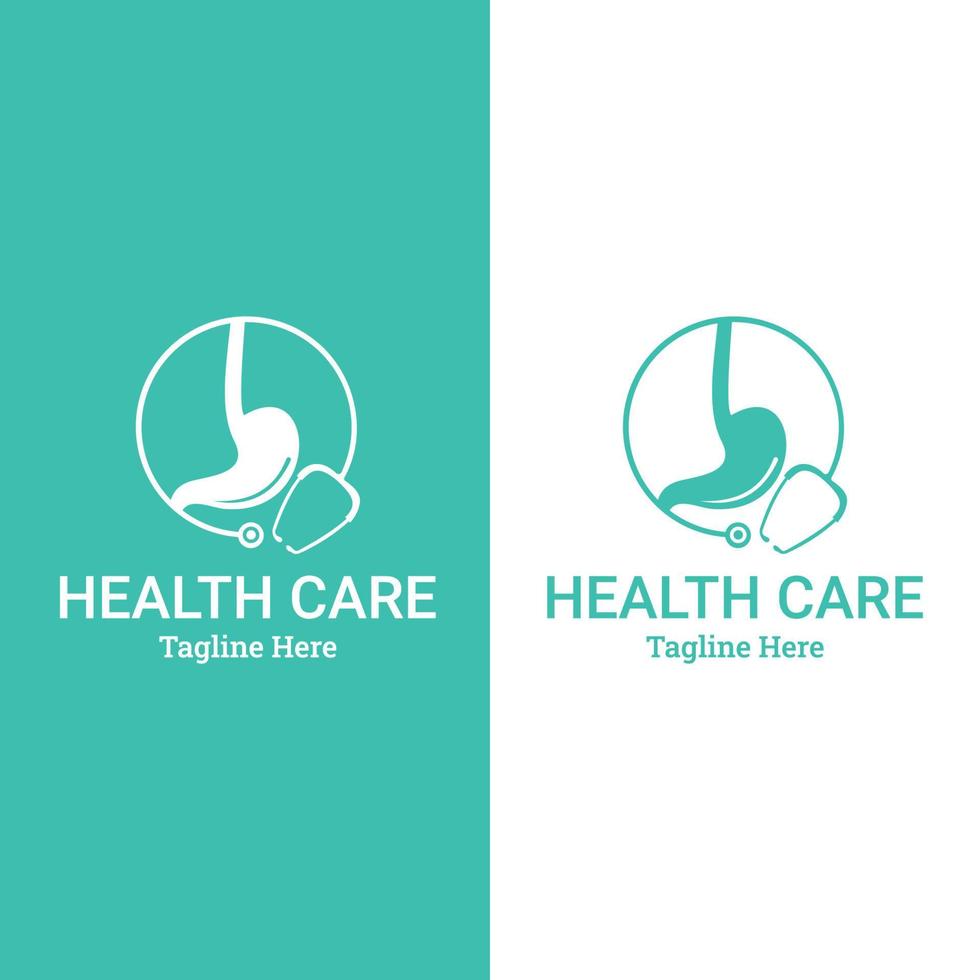 Stomach health vector logo. Stomach healthcare icon vector template