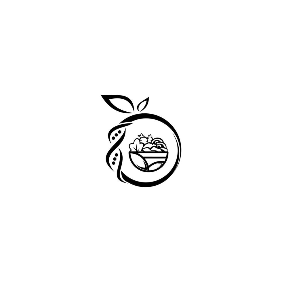 organic logo. organic shop, healthy food store or vegetarian cafe. isolated on white background. vector