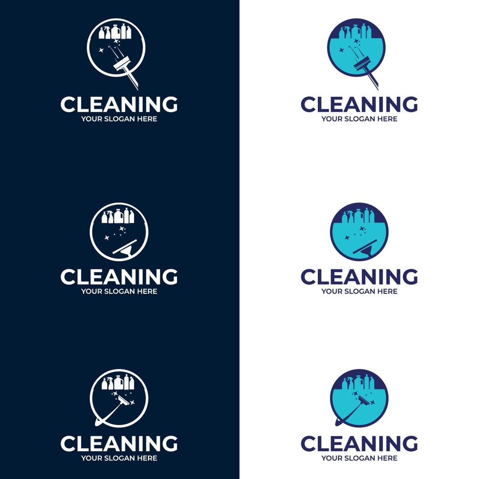 cleaning clean service logo icon vector. cleaning logo style collection vector