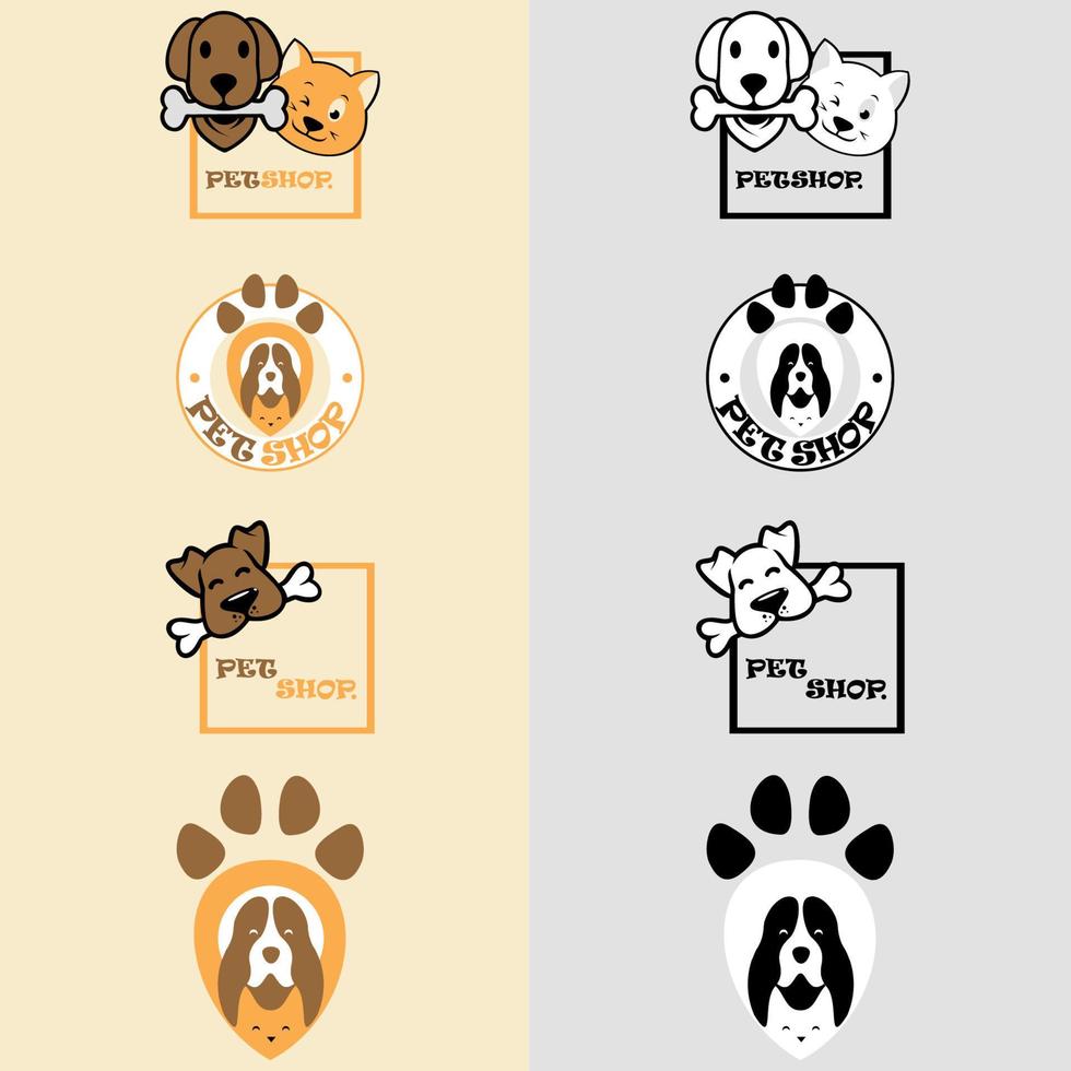 PetShop Logo. can use animal clinics, petshop and veterinarian vector