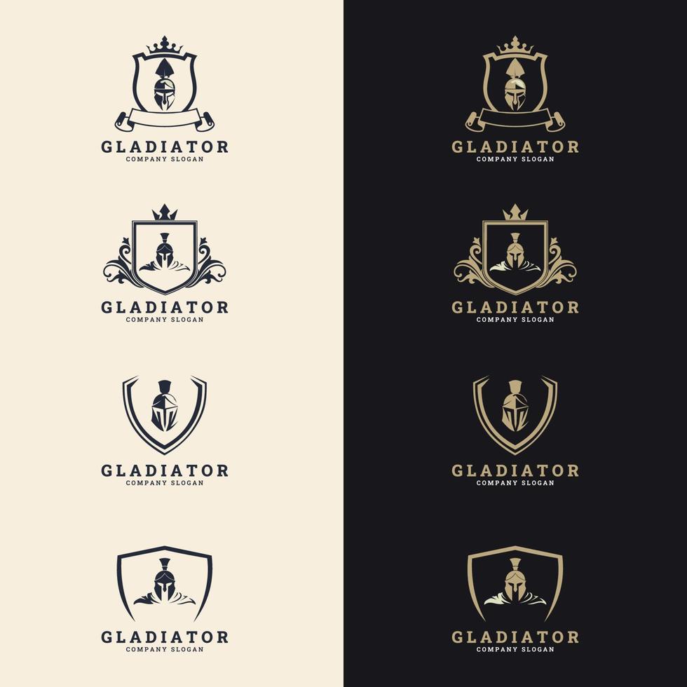 spartan logo icon designs vector. suitable for company logo, print, digital, icon, apps, and other marketing material purpose. spartan logo set vector