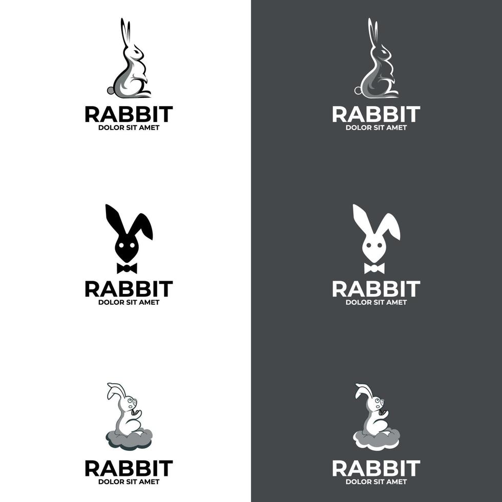 Rabbit logo template vector icon symbol illustration. suitable for company logo, print, digital, icon, apps, and other marketing material purpose