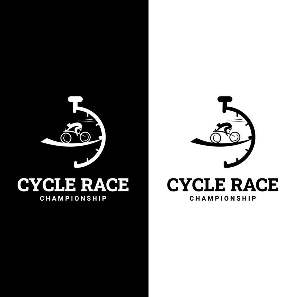 bicycle logo illustration vector icon template. Cycle race. Sport emblem.