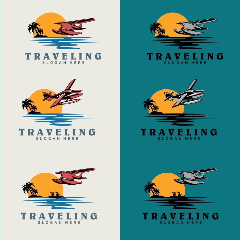 Travel logo template. Airplane logo. travel agency and tour guide vector