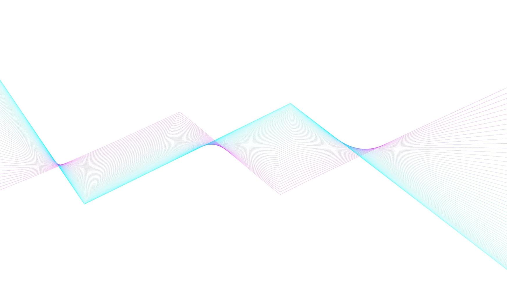 modern blue and pink line wave abstract background on white photo