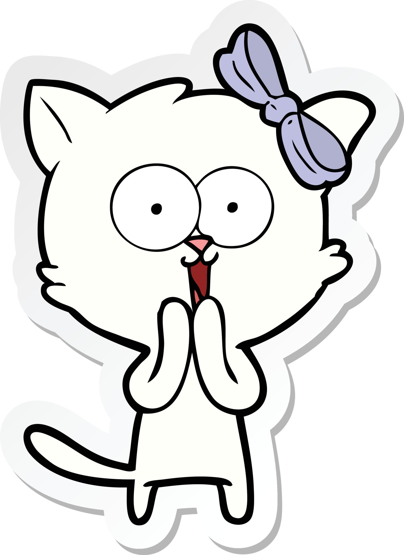 sticker of a cartoon cat 10533395 Vector Art at Vecteezy