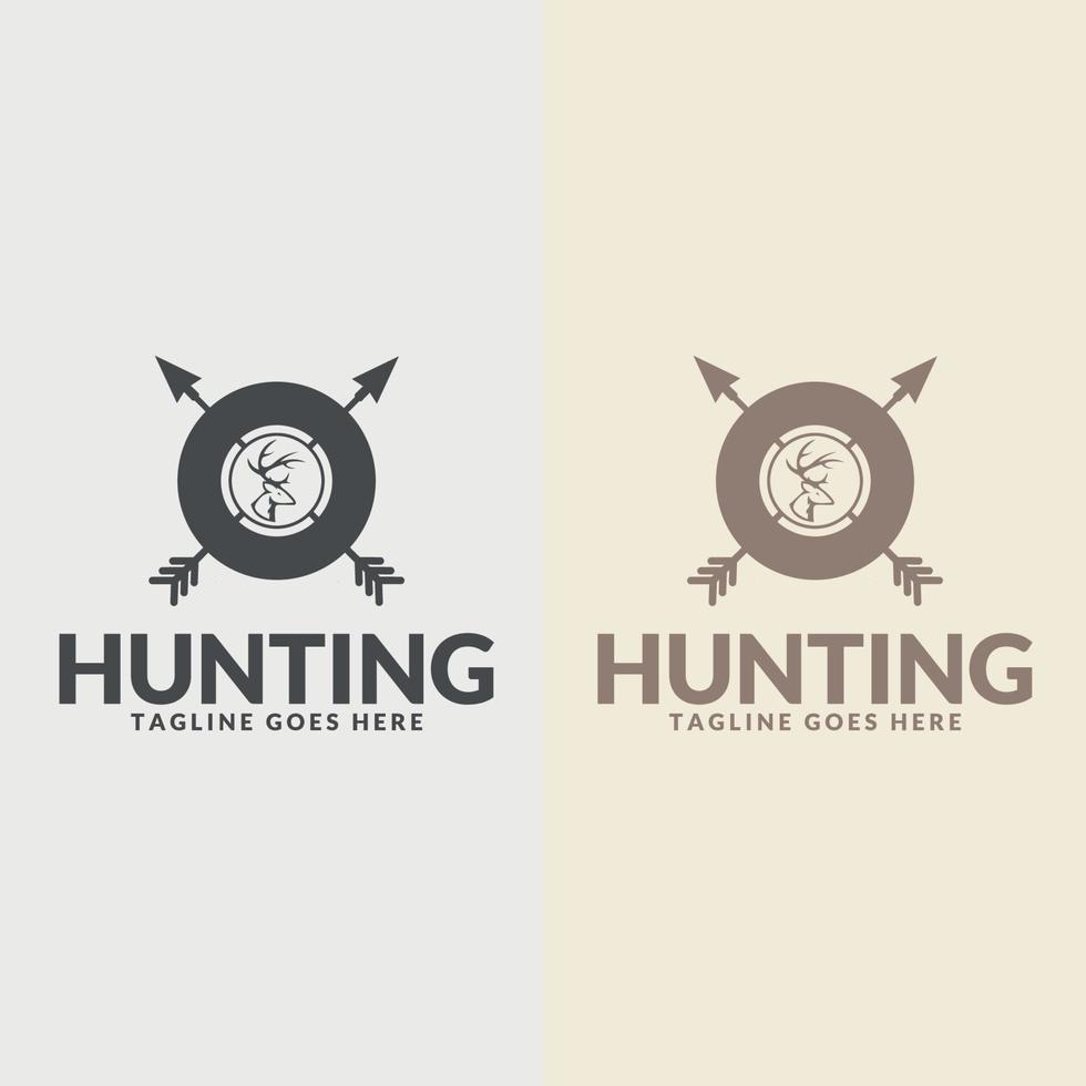 Hunter Logo Design Vector. Outdoor camp logo. Design elements for hunting. vector