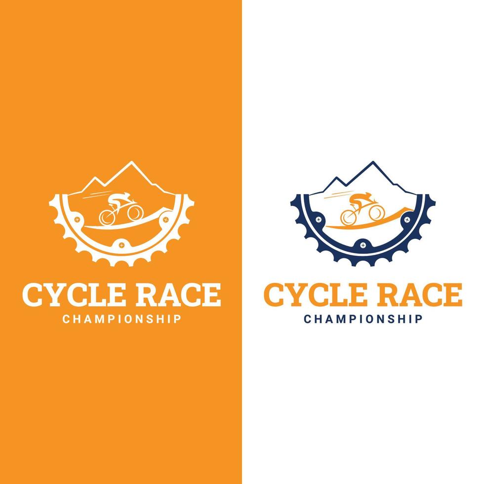 Vector bicycle labels, Cycle race.