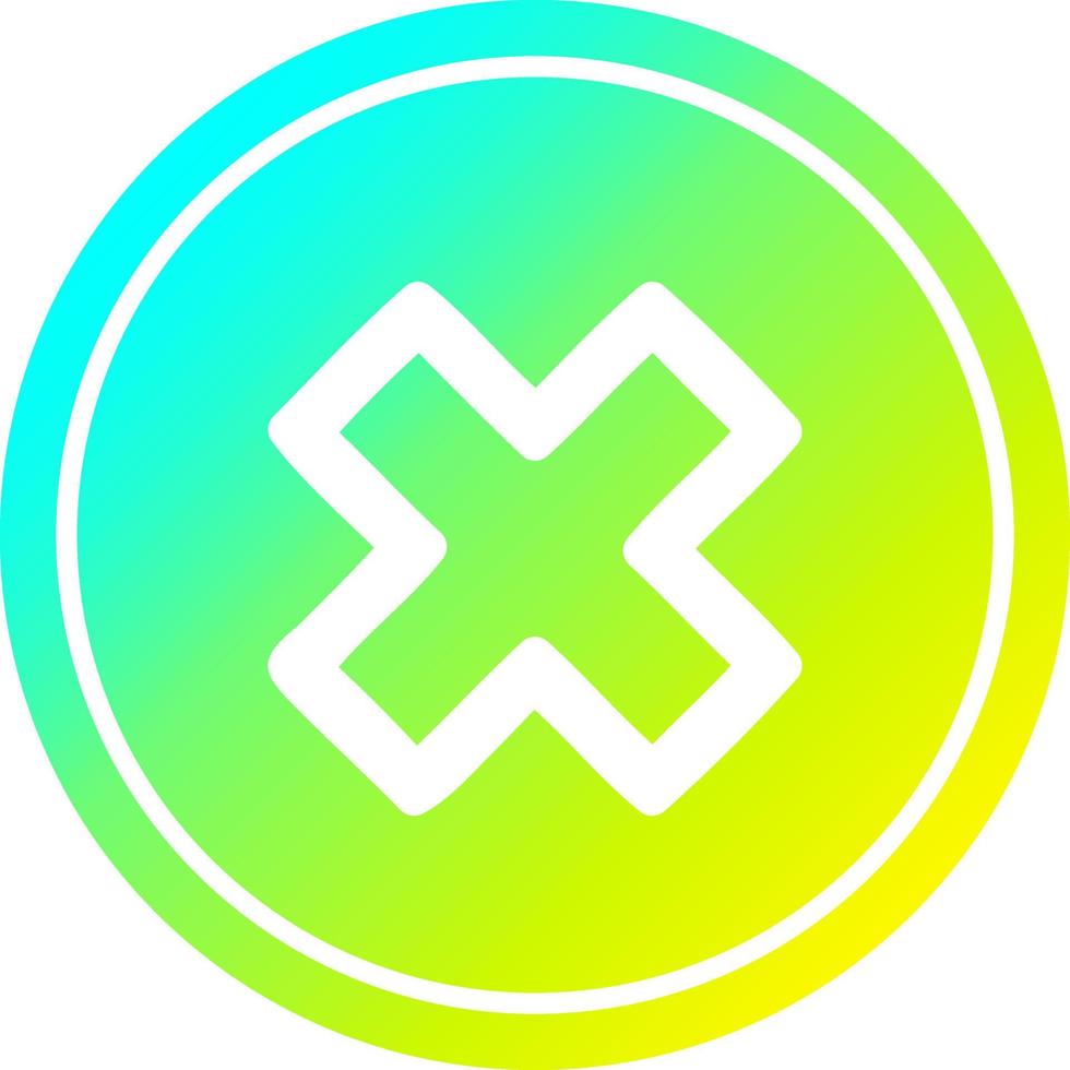 multiplication sign circular in cold gradient spectrum 10533586 Vector Art  at Vecteezy